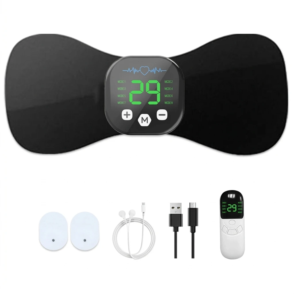 Portable EMS Cervical Pulse Massager Pad For Neck Back Muscle Relaxation Wireless Microcurrent massager With Timer Adult