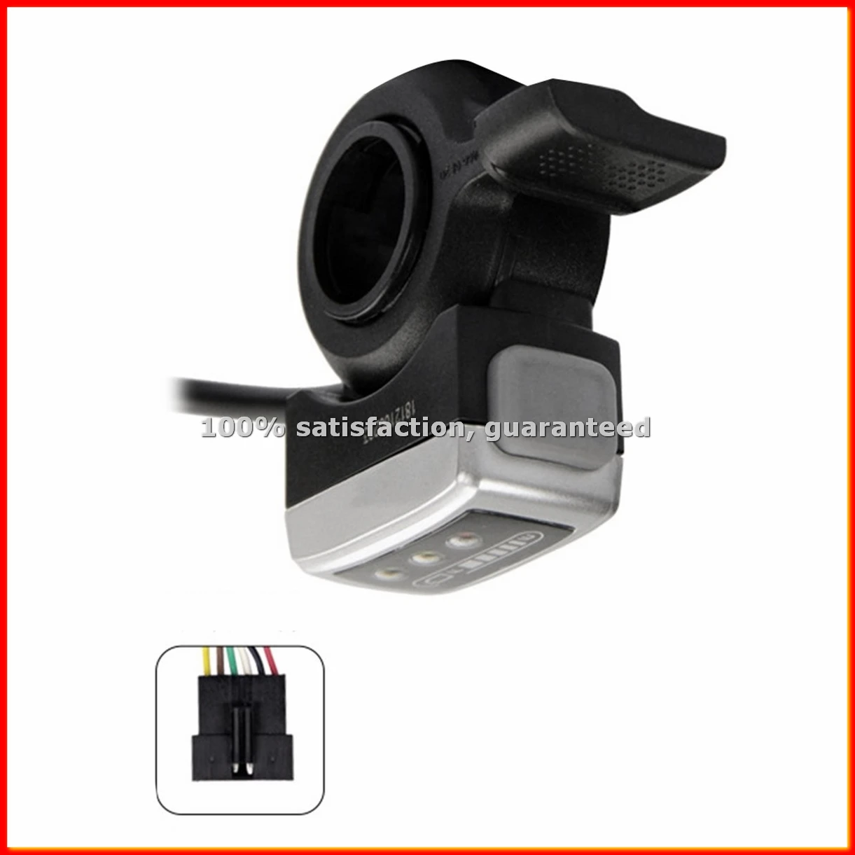 Thumb Throttle Accelerator Grip 160mm Self Locking Switch for 22.3mm Handbar for Electric Scooter 48V-ABLM