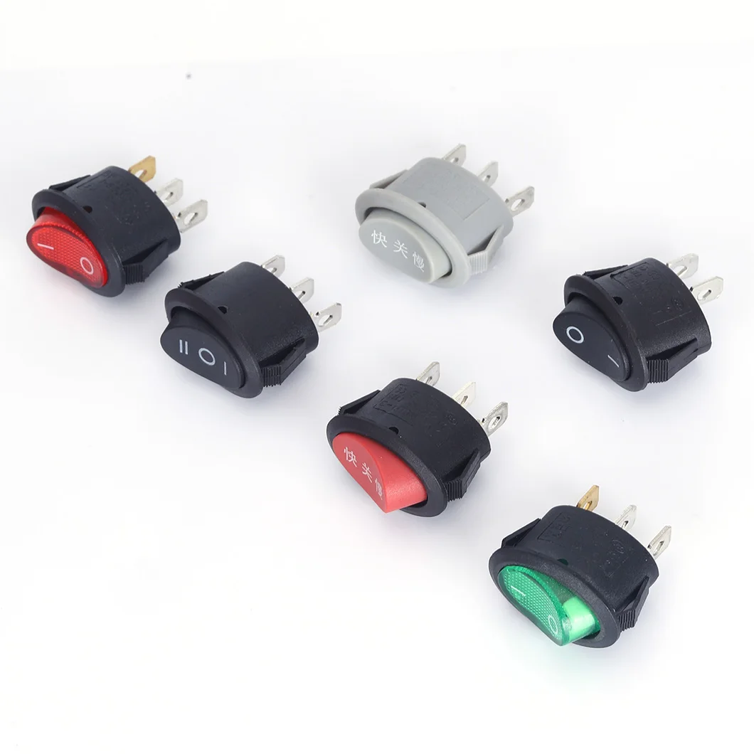 100pcs KCD1-101-9 Oval Switch 2 Pin 2 Gear 3 Pin 3 Electric Kettle Ship Type Power Switch Ship Type Switch