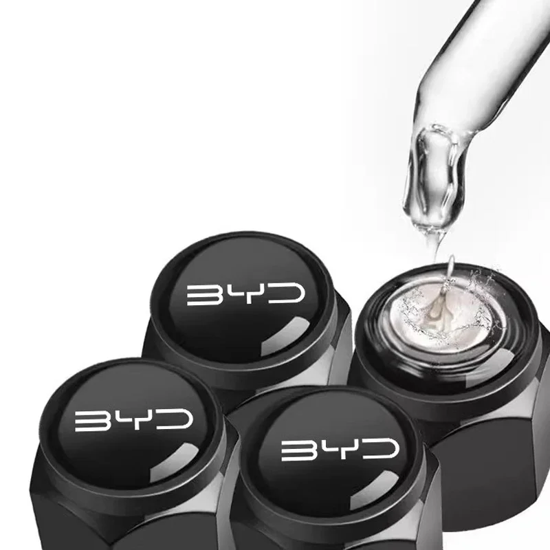 5Pcs Leakproof Anti-Corrosion Car Tire Valve Stem Caps for BYD Song Pro ATTO 3 Seal Auto Accessories
