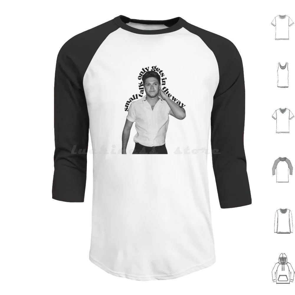 Niall Horan Small Talk Design Hoodie cotton Long Sleeve Niall Horan Niall Horan Face Black And White Niall Horan