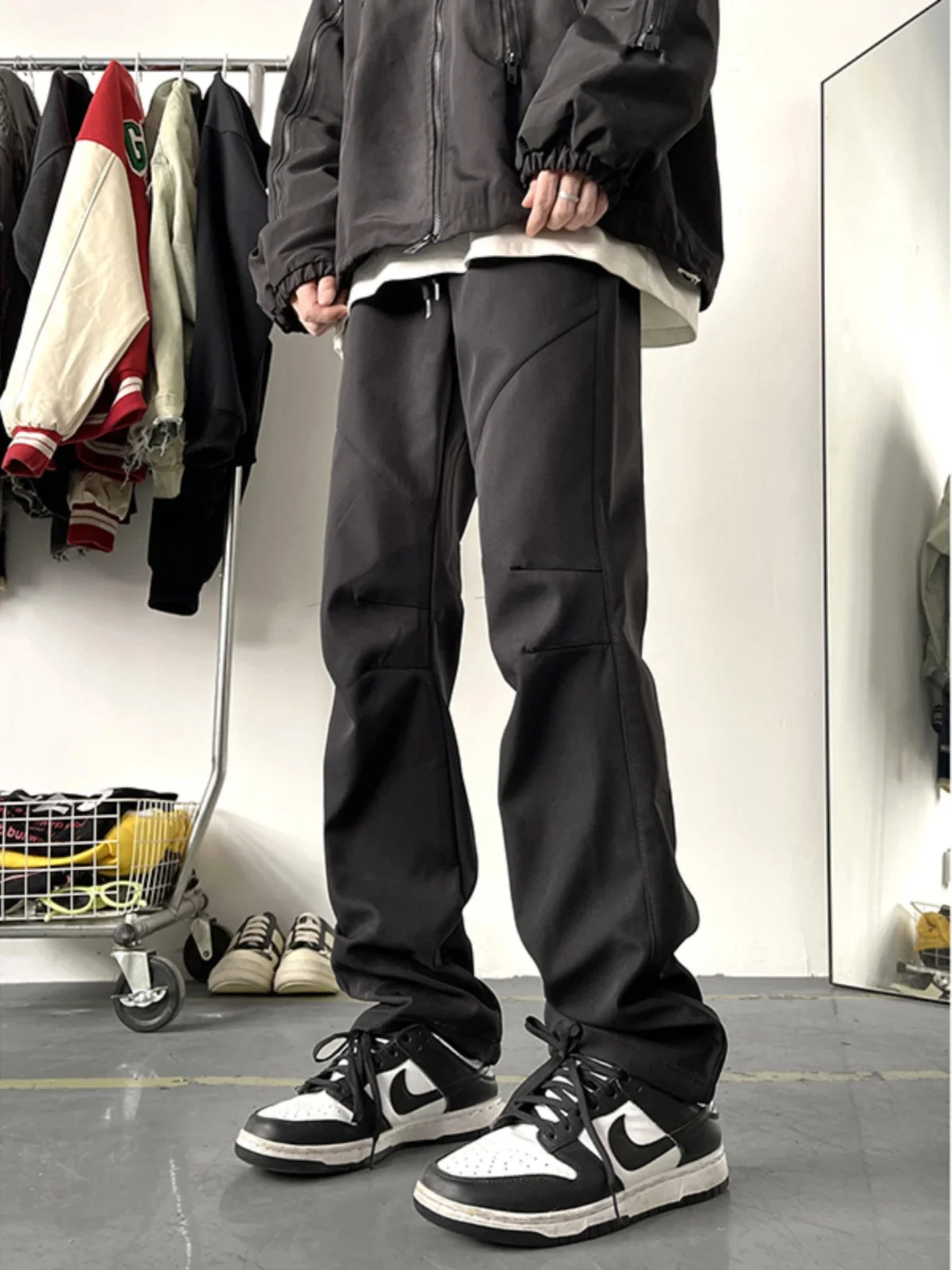 

Men's Fce Lined Skiing Outdoor ell Pants Tee-Proof Cargo Trousers American High Street Northeast Sle Winter Sports