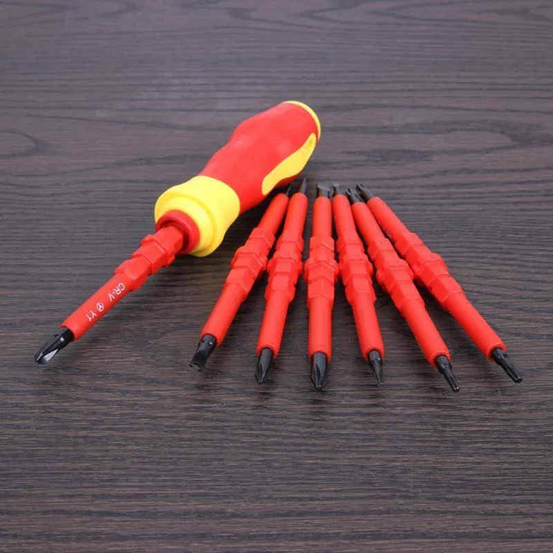 1PC/15PCS 380V/13PCS 1000V Changeable Insulated Screwdriver Set And Magnetic Slotted Bits Repair Tool Electrician Tools отвертка