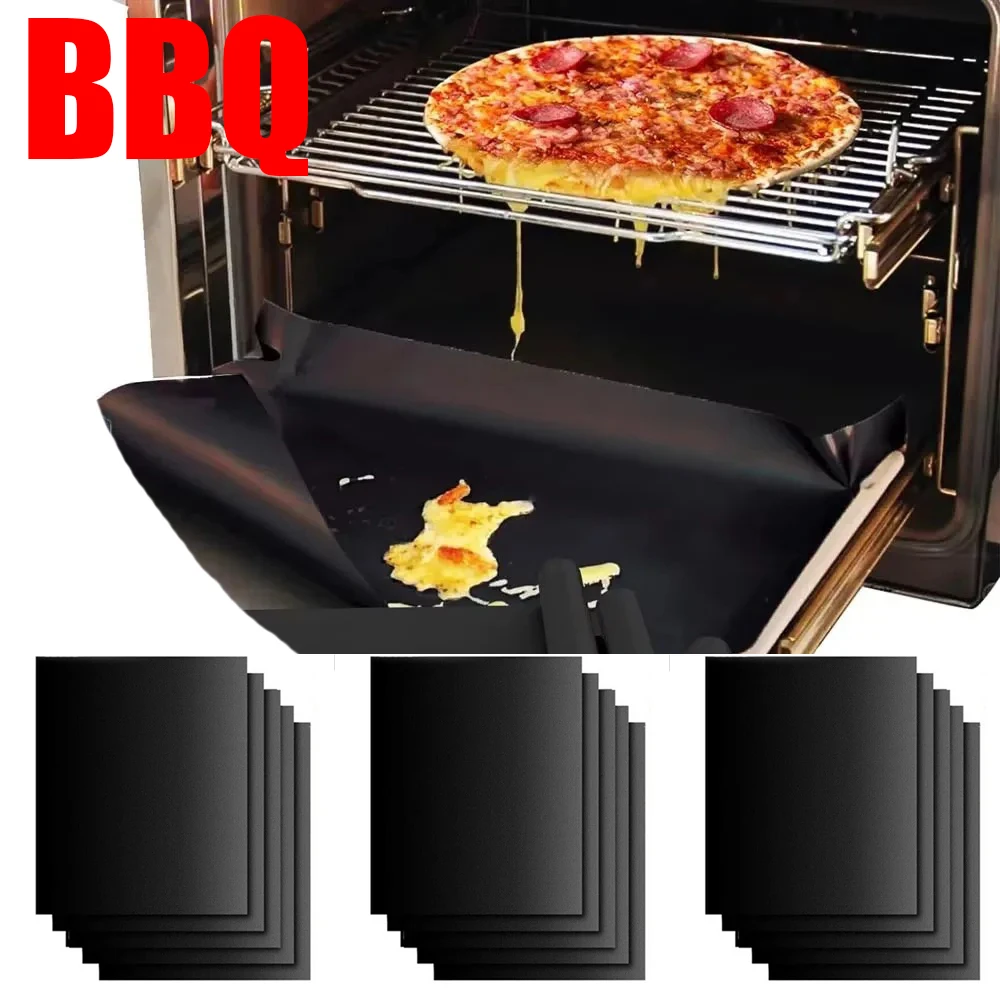 Revestimientos inferiores para horno, esteras antiadherentes para parrilla de barbacoa, revestimiento reutilizable para tostadora de cocina, freidora de aire, papel para hornear resistente al calor