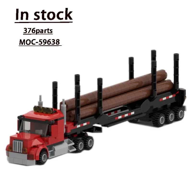 

MOC-59638 Forest Timber Transport Truck Assembly Stitching Building Block Model 376 Building Block Parts Kids Birthday Toy Gift