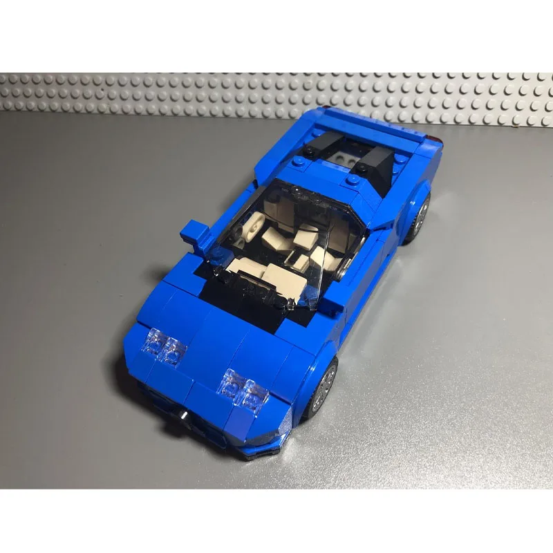 MOC-90526 Classic New Iconic Sport Blue Supercar Racing Model, 352 Parts, Creative Boys' and Children's Birthday Toy Gift
