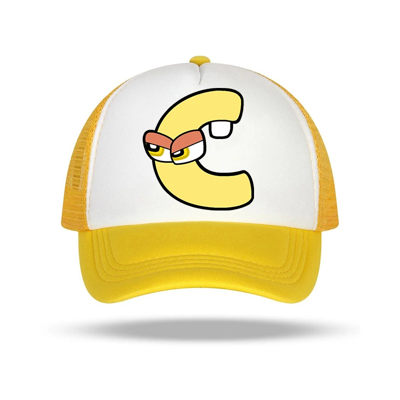 Alphabet Lore Peaked Cap for Boy Anime Letter Print Hat Kid & Adult Caps Breathable Summer Hats Fashion Cartoon Costume Matching