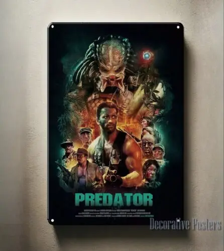 Predator Arnold Schwarzenegger Movie Metal Poster -Collectable Tin Sign- 20x30cm-Aluminum