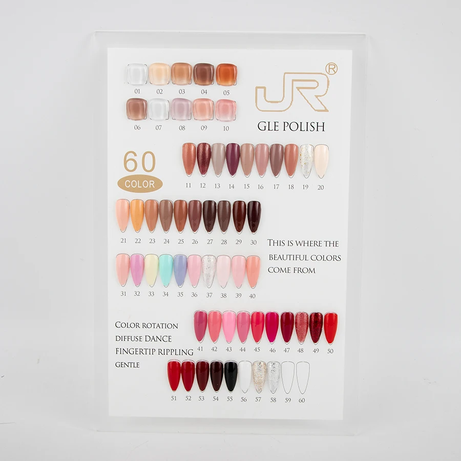 2024 new arrive package 58 Colors JR Nail Polish Private Label UV Gel Semi Cured Long Lasting Soak off Gel Polish set