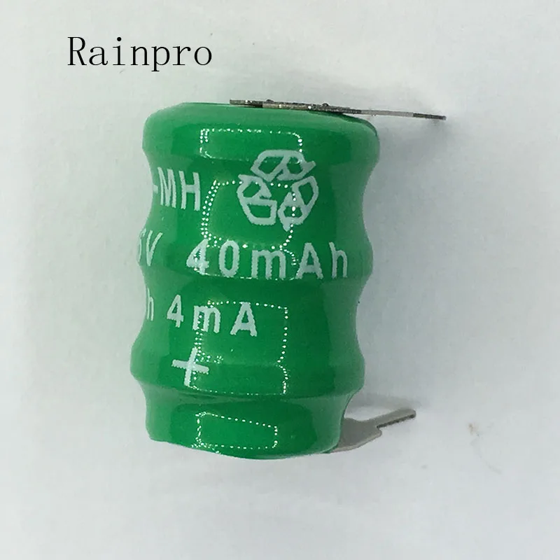 1 قطعة/الوحدة ni-mh 3.6 فولت 40 مللي أمبير خلايا بطارية قابلة للشحن للساعة.