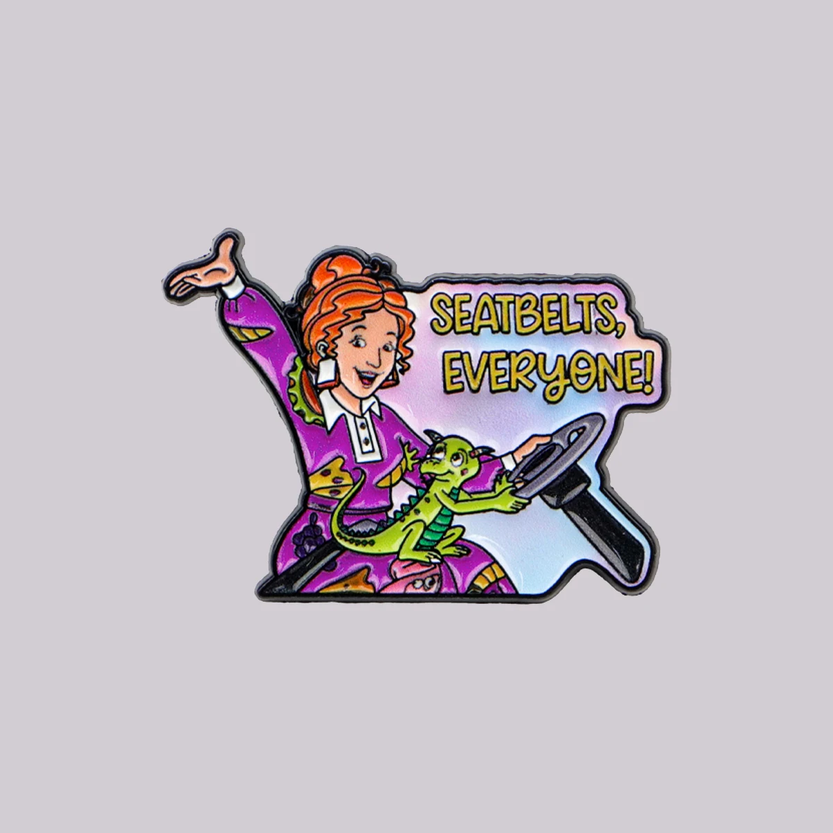 Seatbelts Everyone Enamel Pin School Bus Cartoon Brooch Lapel Pins Badge on Backpack Clothing Accessories Fashion Jewelry Gifts