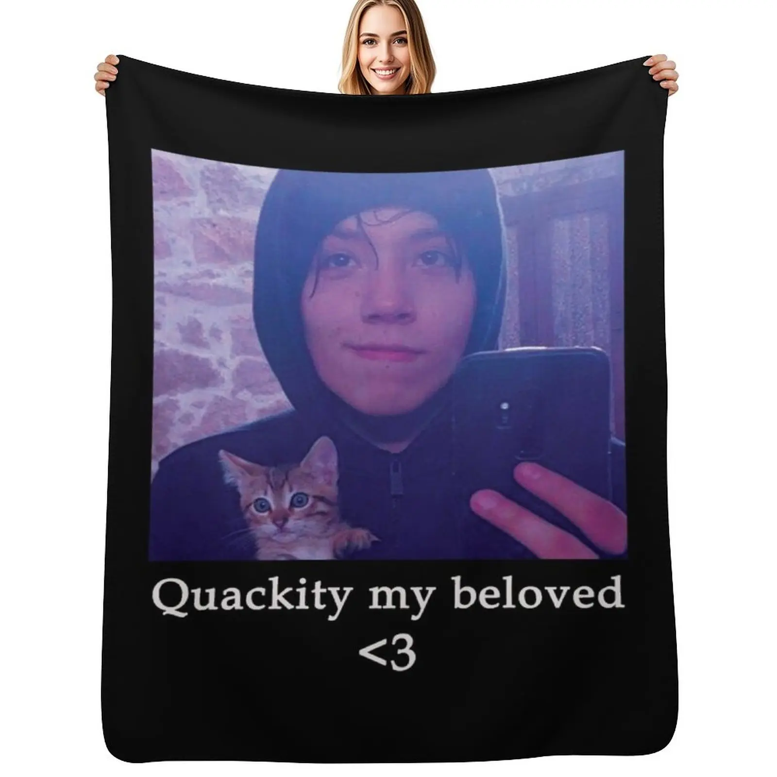 

Quackity my beloved | Beloved Quackity | Dream SMP Throw Blanket Faux Fur Soft Warm Blanket for Bed