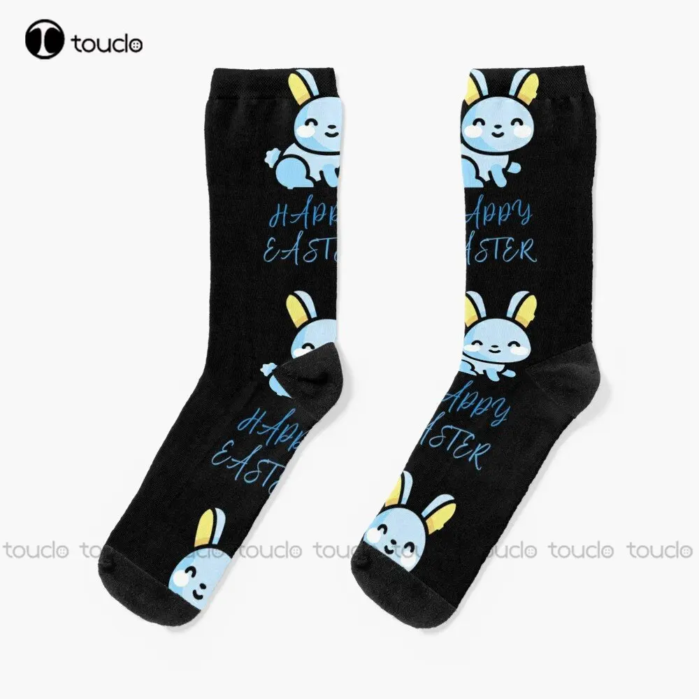 Happy Easter Socks Red Socks Women Personalized Custom Unisex Adult Teen Youth Socks Street Skateboard Socks Custom Gift Funny