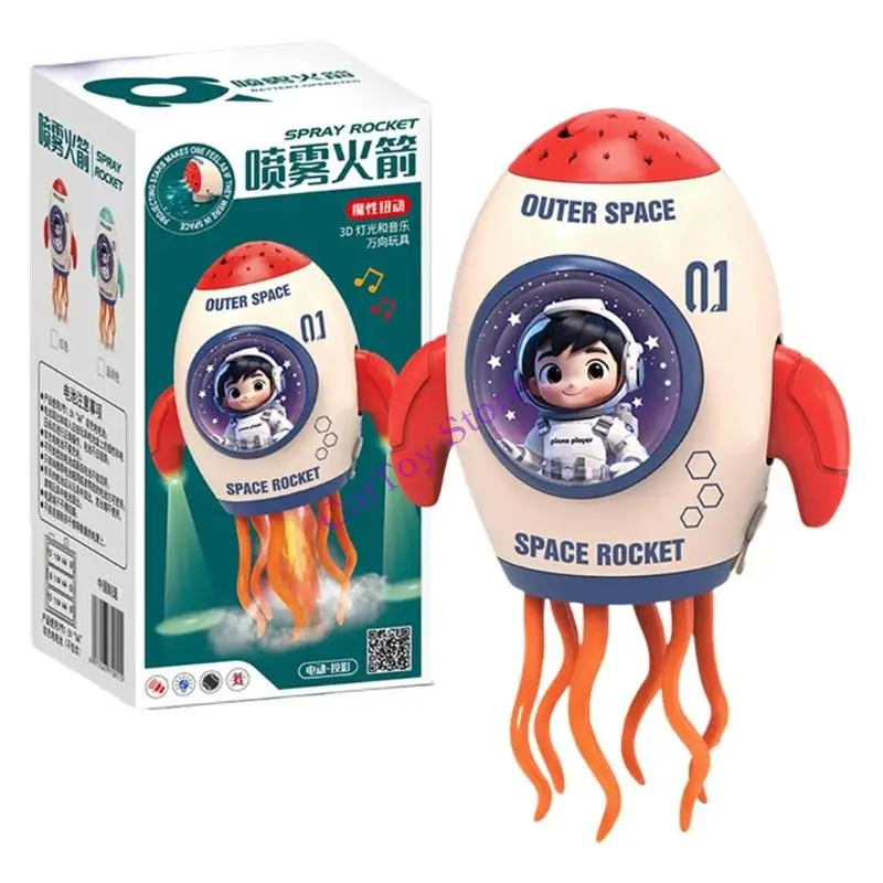 لعبة الرقص على شكل سفينة الفضاء الكهربائية مع موسيقى الإسقاط الضوئي، لعبة تجنب العوائق التلقائية، هدية عيد ميلاد للأطفال