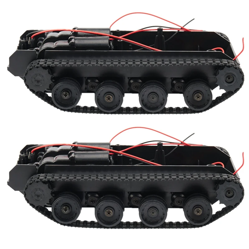 2X Rc Tank Smart Robot Tank Car Chassis Kit Rubber Track Crawler For Arduino 130 Motor Diy Robot Toys For Children