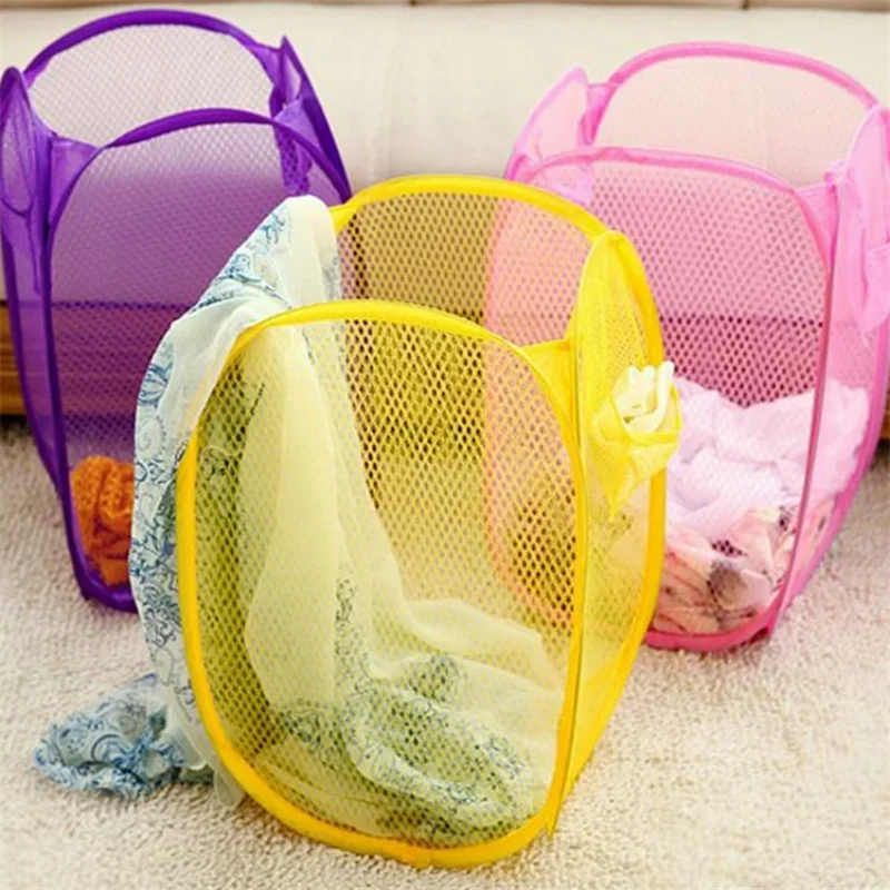 Portable Foldable Large-Capacity Storage Dirty Clothes Bathroom Dirty Laundry Basket Grid Ventilation Convenient Laundry Basket