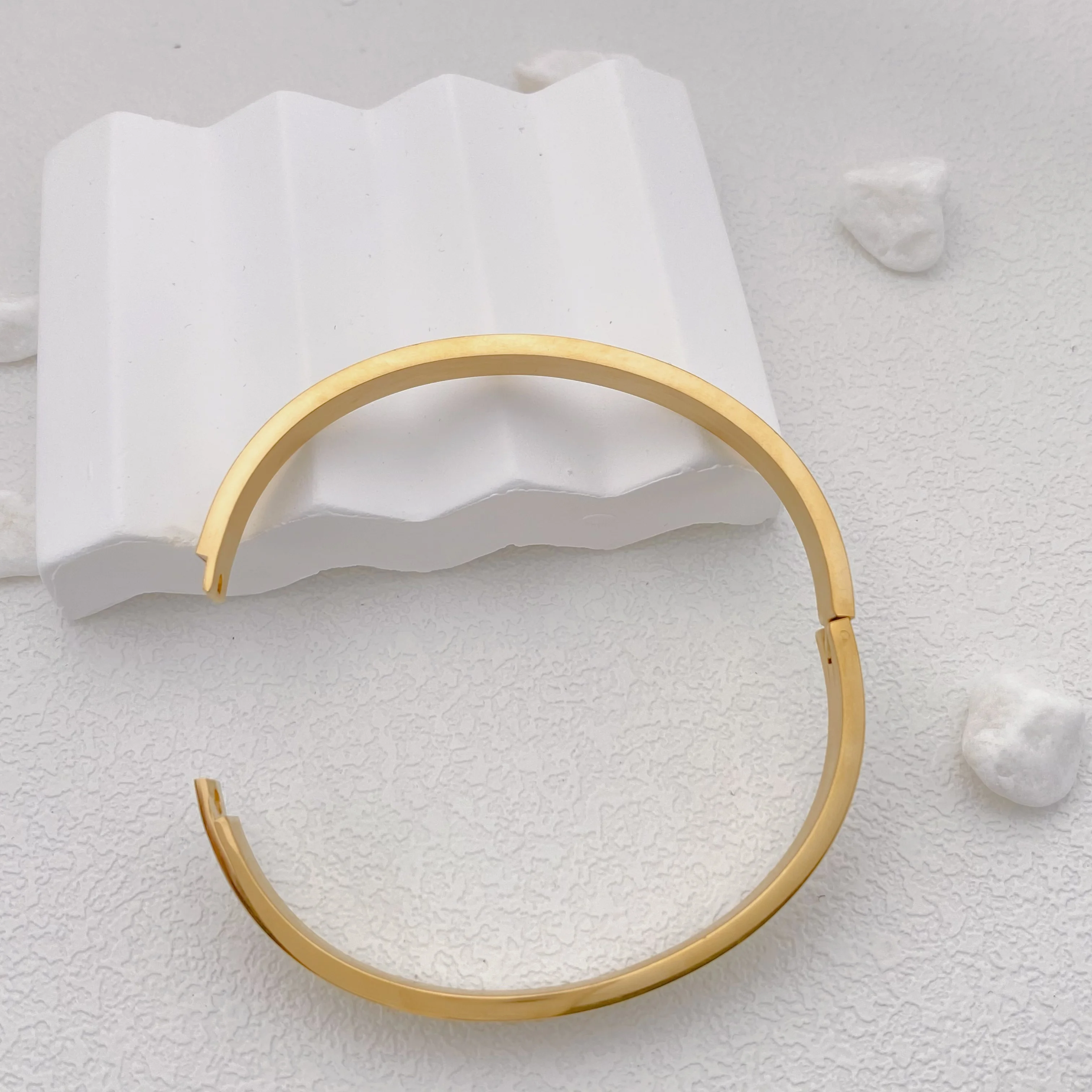 316L Stainless Steel Rome Hip-hop Punk Bangle Bracelet For Women Lover Wedding Jewelry Gift
