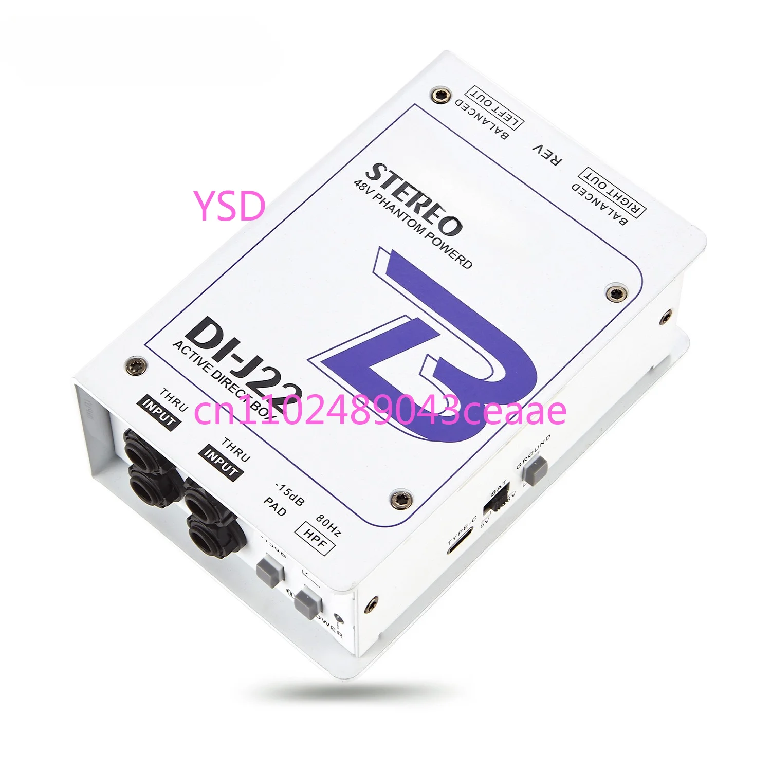 GAZ-J22 directly from the manufacturer Professional two-channel stereo 48V phantom power active connection audio DI box