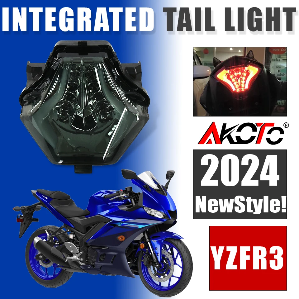 Motorcycle LED Rear Stop Light Brake Tail Light Lamp For Yamaha YZF R25 R3 MT03 MT07 MT 07 03 MT-25 FZ-07 Y15ZR EXCITER150