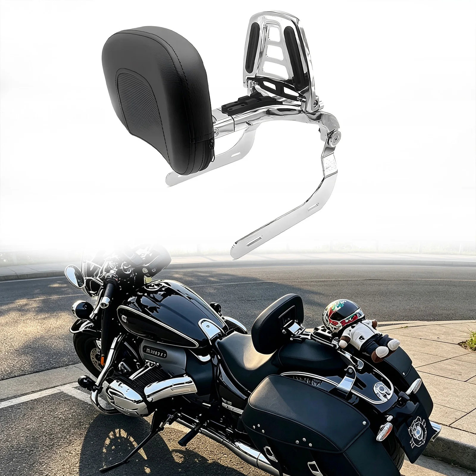 Multi-Purpose Motorcycle Rear Backrest Driver Sissybar For BMW R18 Classic 2020-2025 Passenger Back Rest Sissy Bar