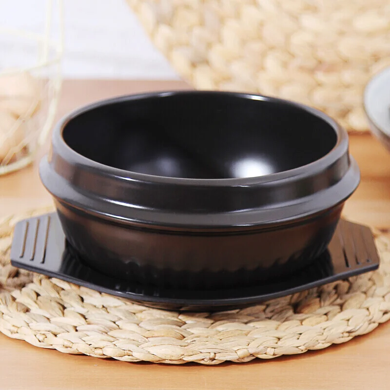 

Classic Korean Cuisine Sets Dolsot Stone Bowl Pot for Bibimbap Ceramic Soup Ramen Bowls With Professional Packing Ceramic