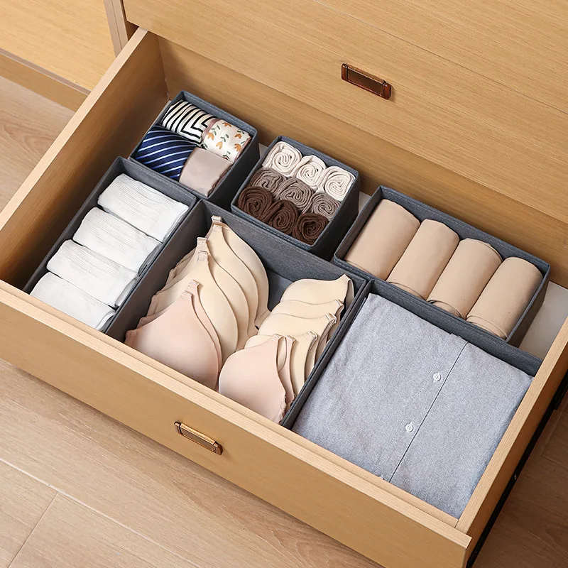 Boîte de rangement en tissu pour sous-vêtements, organiseur pour chaussettes, cravates et plus encore, 1 pièce