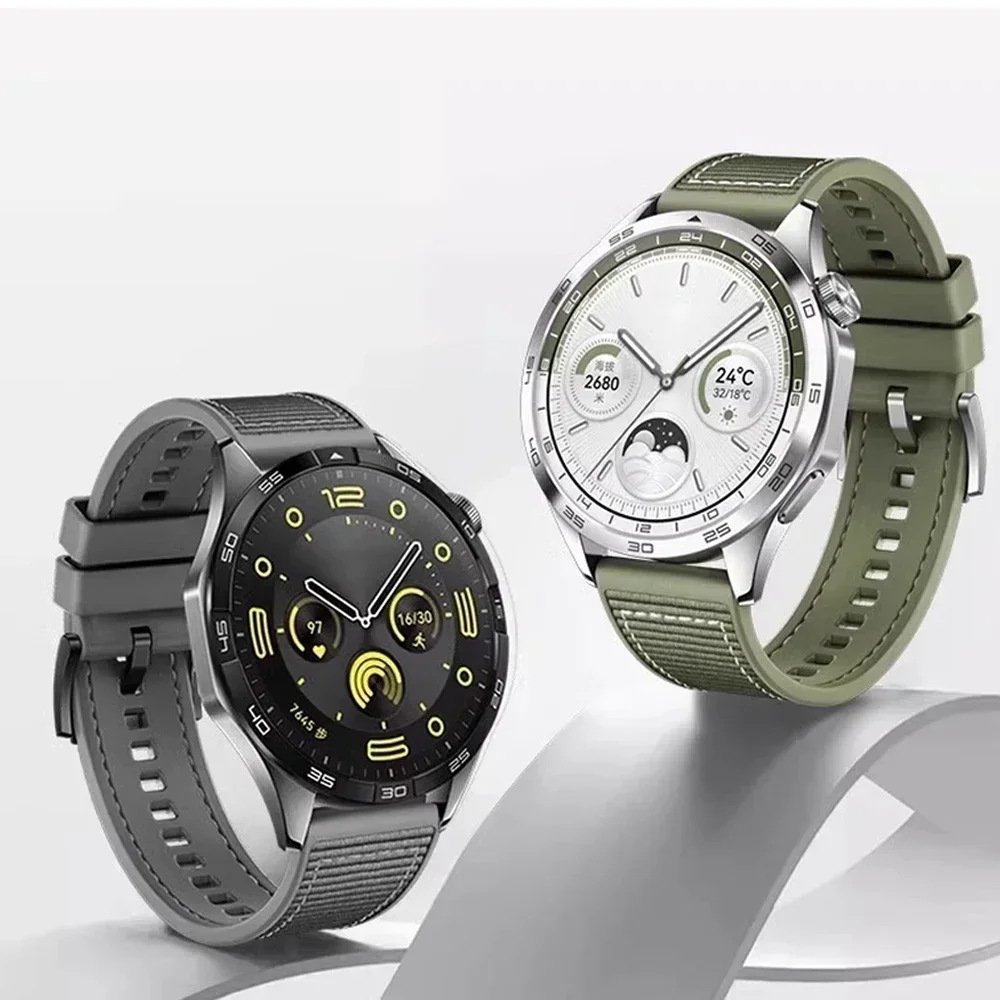 Offizielles 22-mm-Verbund-Nylonarmband für Huawei Watch Silikonband GT 6 5 46 mm Watch 4 Pro GT 3 2 Pro Sportarmbänder Armband – Detail 3