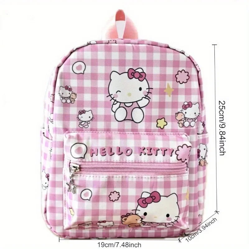 Sanrio ransel kartun anak-anak ransel sekolah Anime lucu Cinnamoroll Kuromi Melody ransel mode hadiah ulang tahun hati anak perempuan