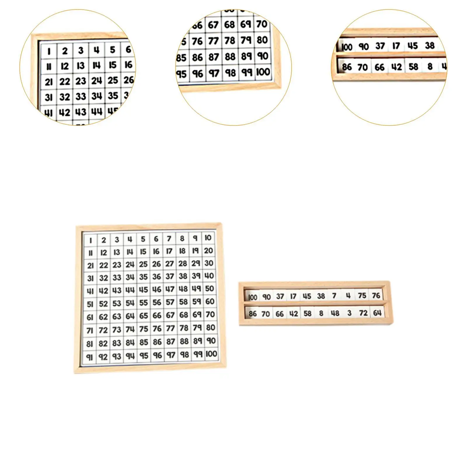 Giocattolo in legno cento tavole, apprendimento prescolare, giocattoli per lo sviluppo dell'asilo 1-100 numeri educativi per bambini bambini