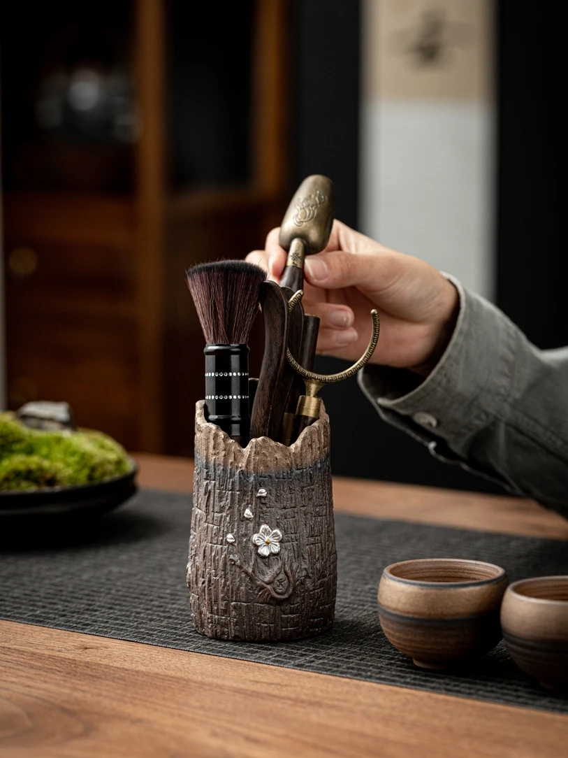 Tea Ceremony Six Gentlemen Set Dark Fragrance Tea Tube Single Kung Fu Tea Set Accessories Complete  Tea Making Tools