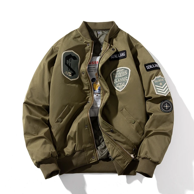 Jaket bomber pilot army best sale