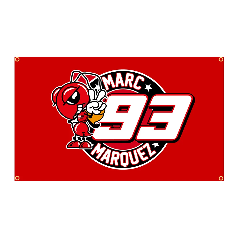 90x150cm 93 Marquez Motorcycle Racing Game Flag Polyester Printed Home or Outdoor Decoration Banner Tapestry