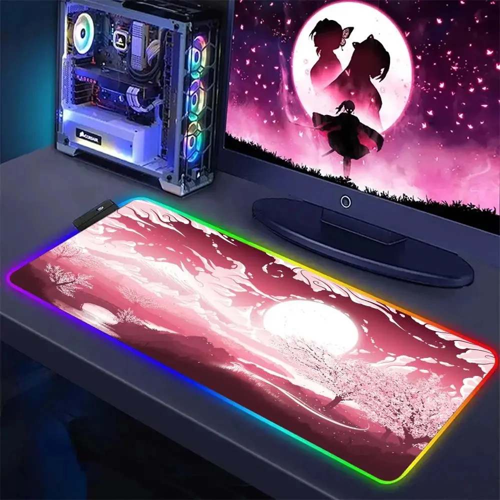 

Office Luminescence Carpet Home Table Mausepad Mice Pad Anime Art Chinese Style Cloud PC XXL Keyboard RGB Suture Edges Desk Mats