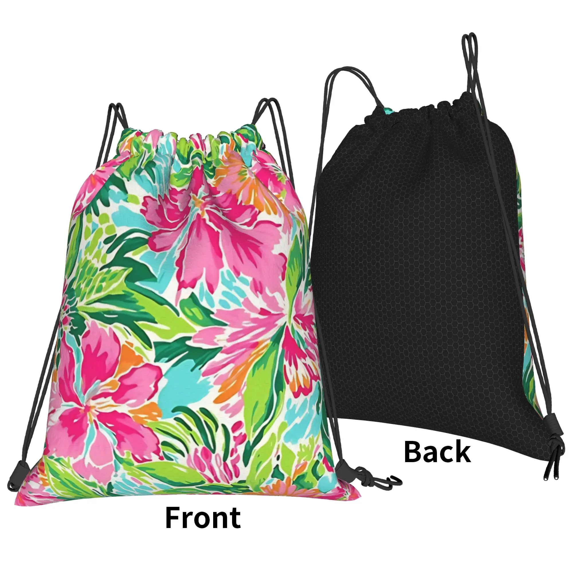 Floral South Carolina Girls Portable Hiking Riding Gym Drawstring Storage Sporty Backpacks