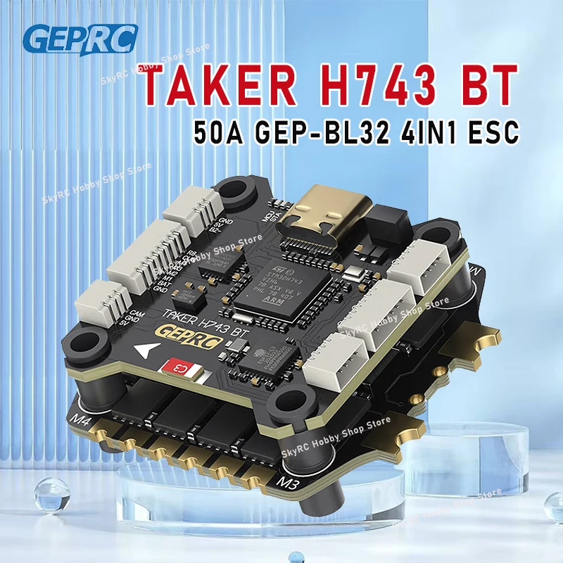GEPRC TAKER H743 BT 32Bit Stack - H743 BT FC، H65_8S_32Bit 65A 4IN1 ESC، Dual Gyro، MOZ7 V2 #1