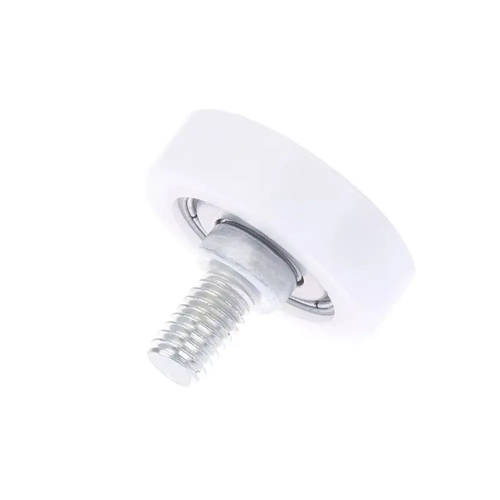 1Pcs With Screw Drawer Bearing Pulley Flat Nylon Metal Cabinet Moving Wheel M6 External Thread Sliding Door Roller