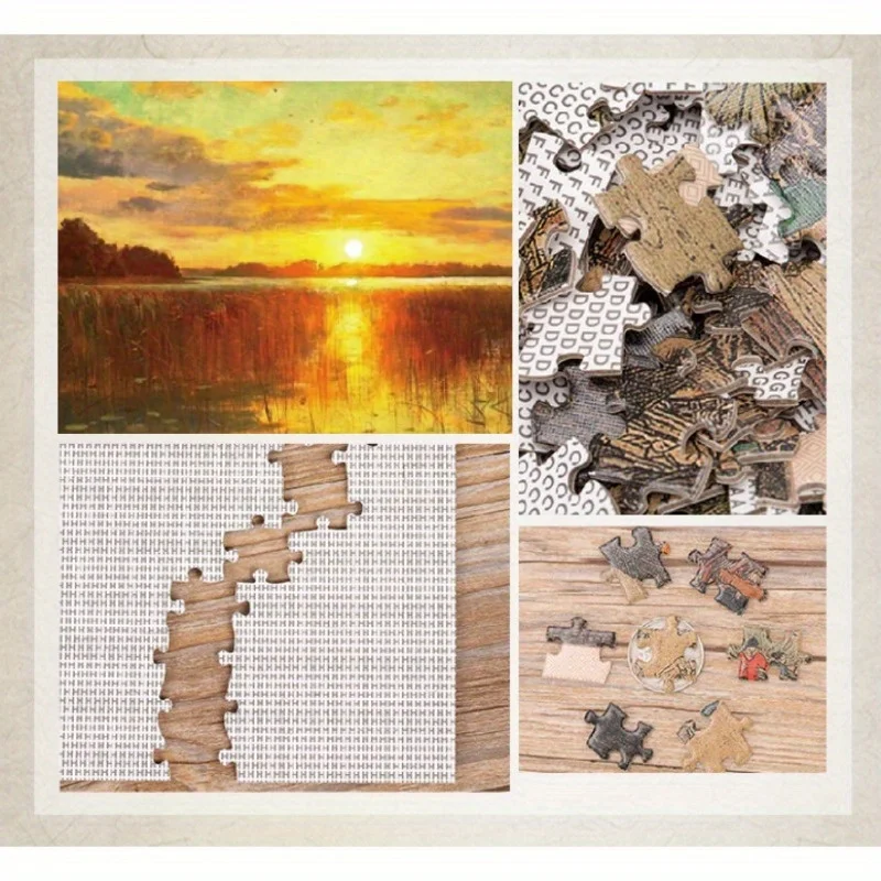 하이 퀄리티 성인 종이 퍼즐 설정 선 직소 교육용 게임, 홈 데코, 벽 디스플레이, 스트레스 해소 레저 장난감, 1000 개