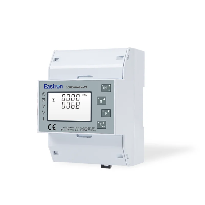 SDM630Modbus V3, Multi-function Power Analyser, 1p2w 3p3w 3p4w, Modbus/Pulse Output RS485, PV Solar System Available, NON-MID