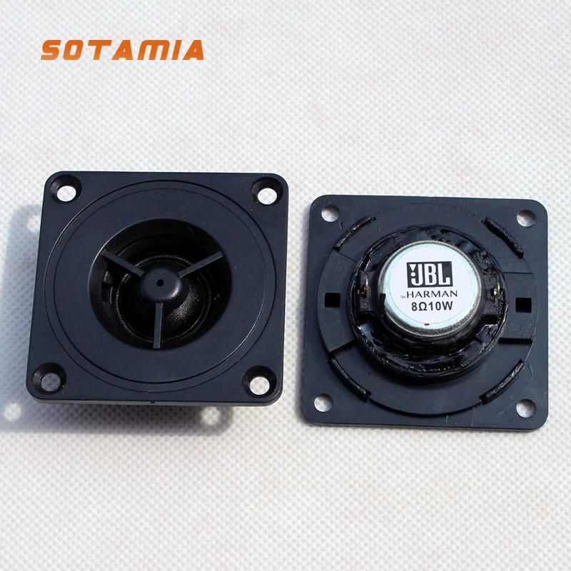 SOTAMIA 2Pcs 2 Inch Audio Tweeter 52mm 8 Ohm 10W Silk Film Neodymium Magnet Treble Speaker High Frequency Loudspeaker for JBL