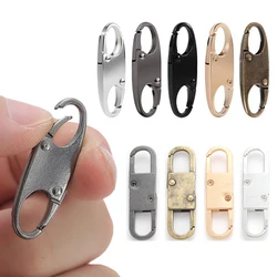 2Pcs Detachable Zipper Head Keychain Adjustable Pull Clasp Climbing Metal Buckle Luggage Bag Zipper Slider Spring Buckle