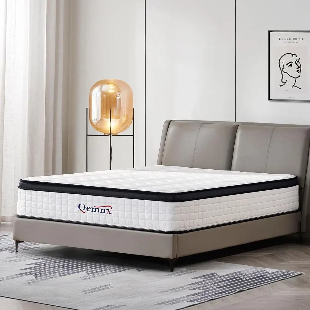 12 Medium Firm Mattress: Memory Foam & Responsive Spring, Edge Support, Motion Isolation, Pure Relief, Eco-Friendly, Easy Assemb
