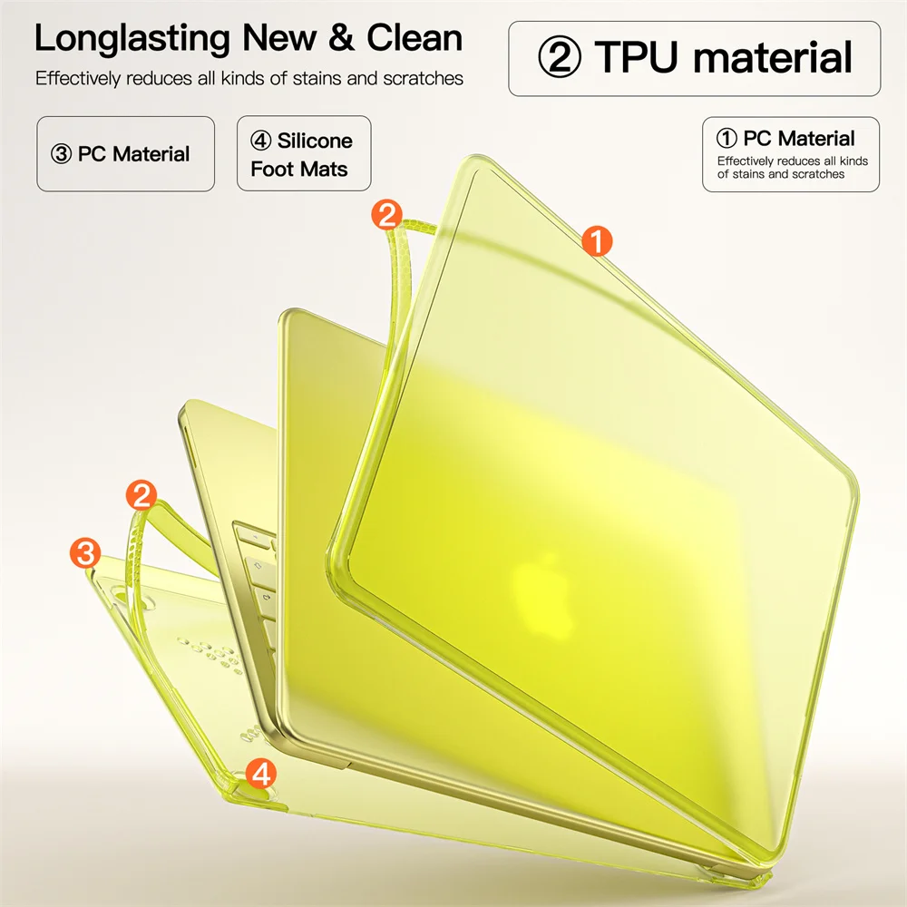 Laptop Case For MacBook Neo Case 13 inch 2026 Model A3404 A18 Pro chip TPU+PC Protective Shell For Mac book Neo 13