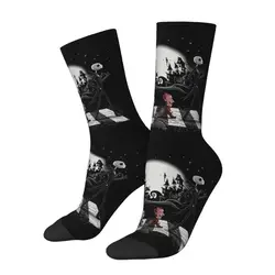 Halloween Cartoon Skull Jack Dress Socks for Men Women Warm Fashion Tim Burton Christmas Horror Movie Crew Socks