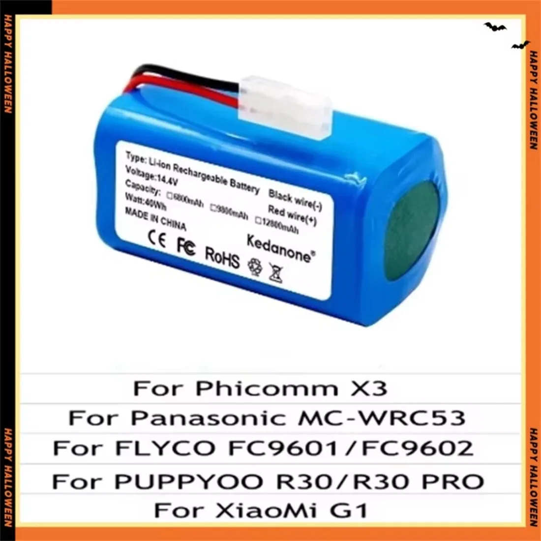 H18650CH-4S1P 14.8V 6800mAh akumulator litowo-jonowy do odkurzacza robota XIAOMI MIJIA Mi Essential G1 MJSTG1, SKV4136GL R30 R35