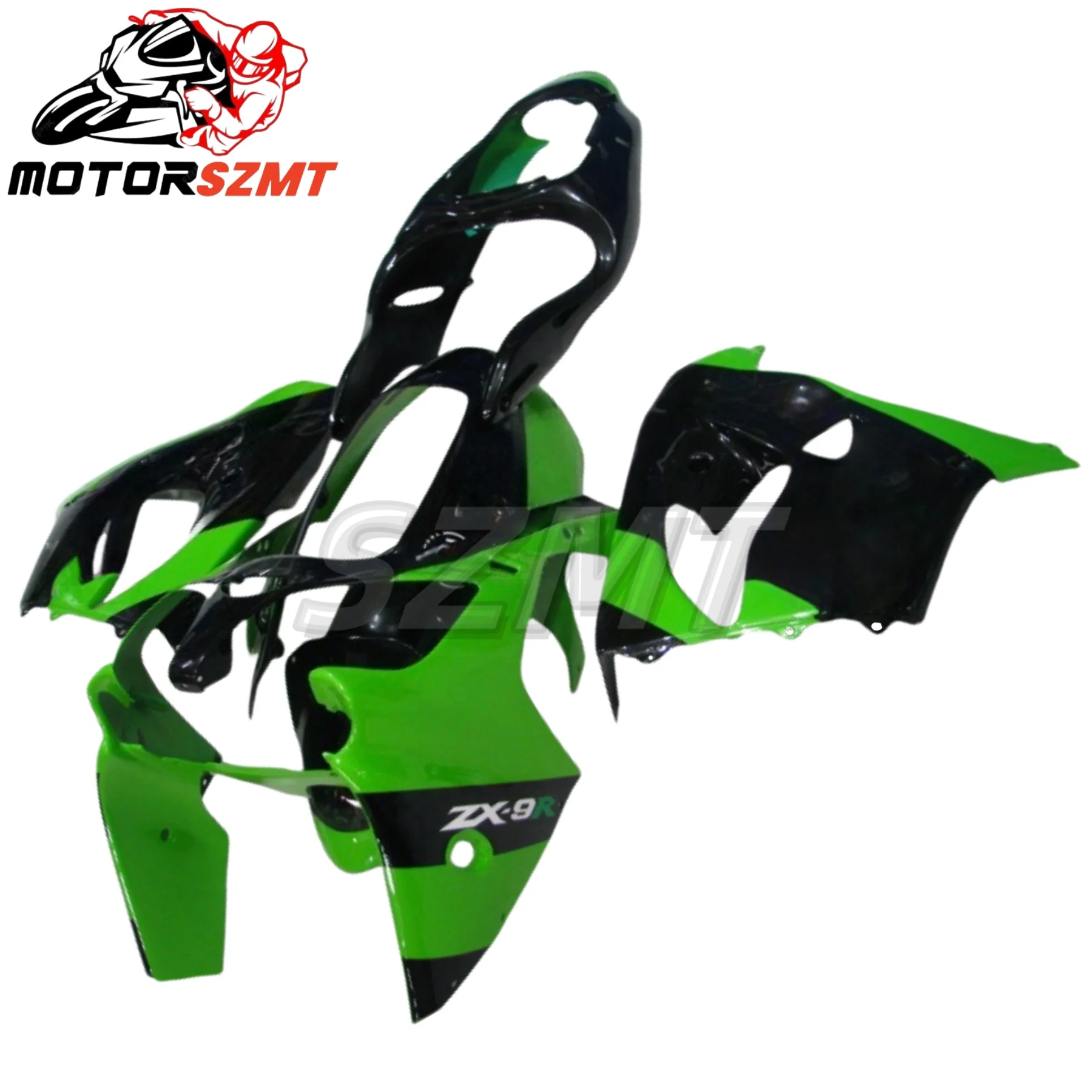 Abs-Verkleidung für Kawasaki ZX9R 2000–2001, grün-schwarze Rahmenverkleidungen, Zx9r 2001 Bodykits ZX9R 2000 2001