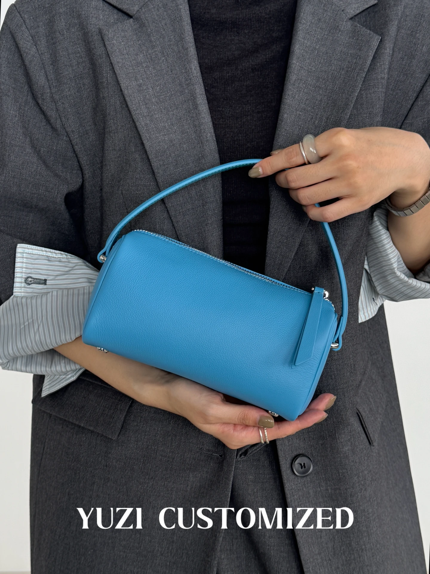 

Spring 2026 New Sle Top Layer Cowhide Pen Holder Bag High Quali Pillow aped Single oulder Handbag Casual Simple Sle