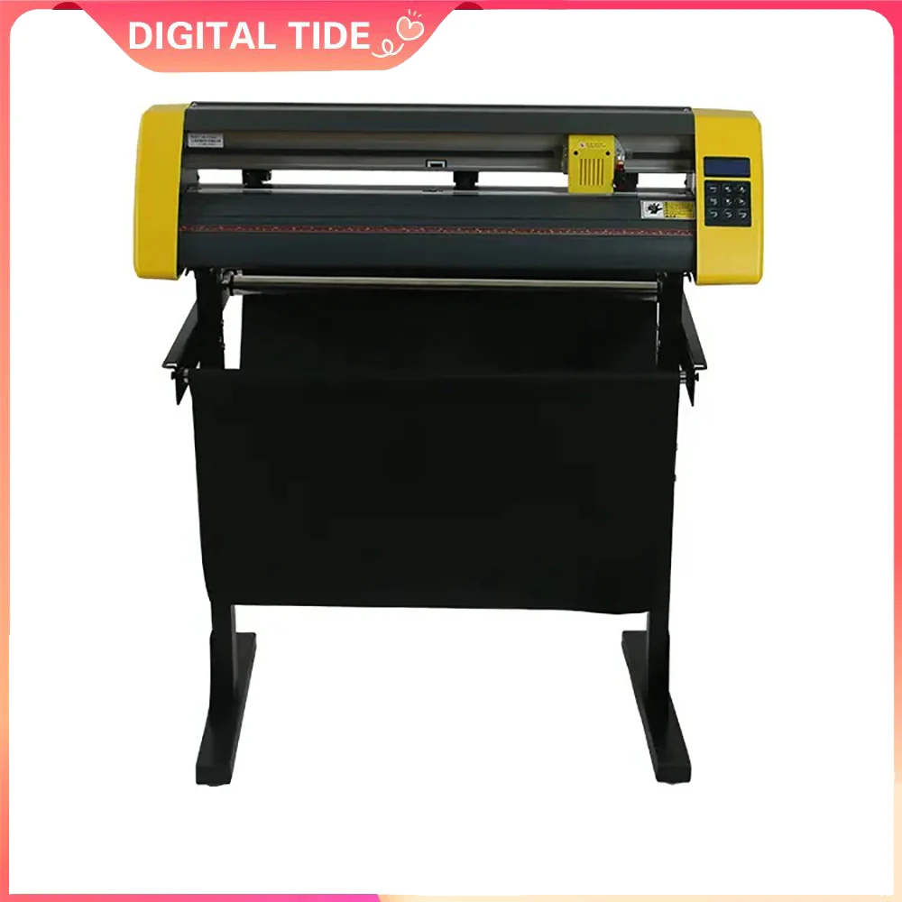 28/34/53in Semi-Automatic Vinyl Cutter Plotter Sign Cutting Printer Machine LEDGuide Light SignCut Label Maker w/ Stand