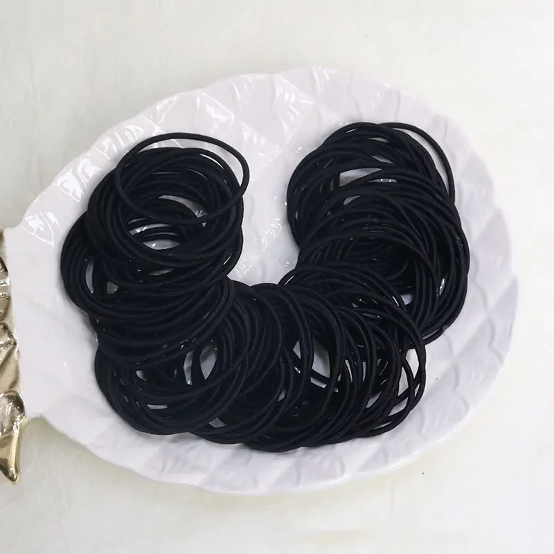 100pcs New Color Nylon Elastic Hair Tie Rubber Band for Women Men Thin Hairbands Ponytail Holder Hair Accessories
