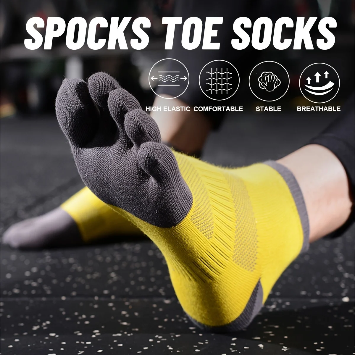 

WRELS COOLMAX Sports Five Finger Socks Breathable Comfortable Anti Friction Athletic Running Five Toe Socks Marathon Toesocks