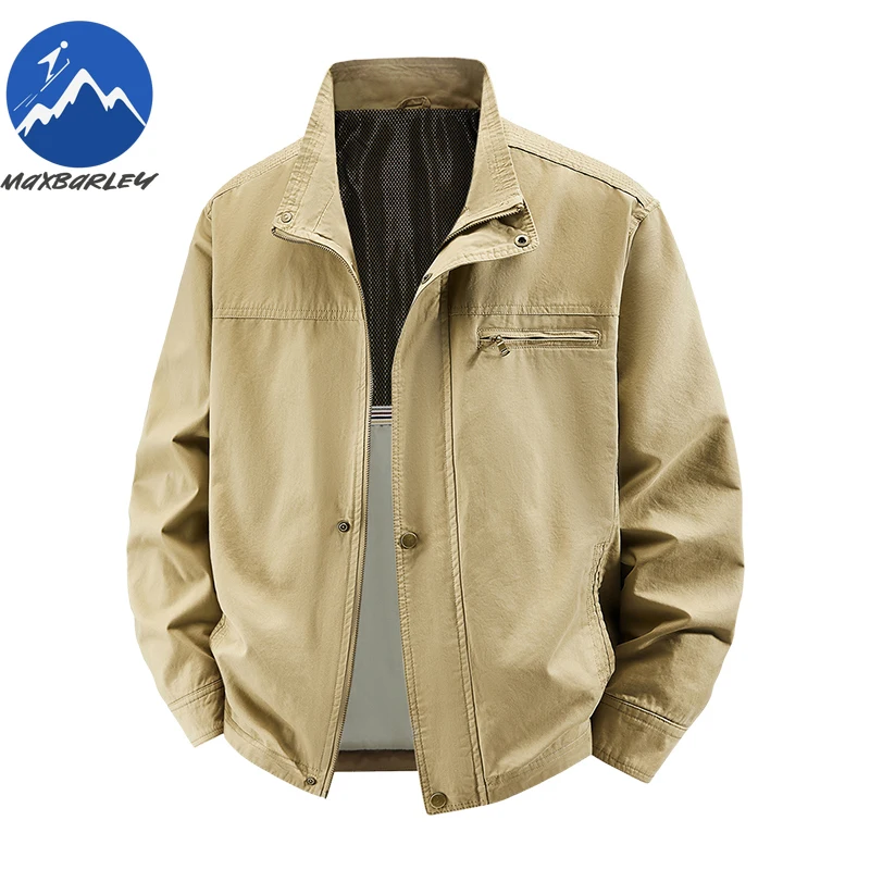 

Maxbarley Men Work Cotton Jacket 2026 New Fashion Designer Zipper Collar Coat Street Loose Windproof Jacket Man Brand Clothing